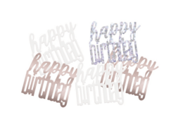 Rosegold Happy Birthday Konfetti