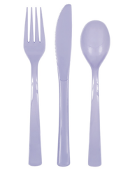 Lavendel plastik bestik