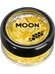 Moon UV neon chunky glitter - Gylden gul