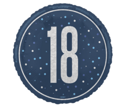 18 års folieballon mørkeblå