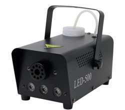 Røgmaskine med lys og fjernbetjening