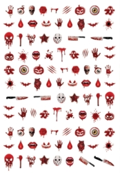 Halloween - negle stickers - blodige