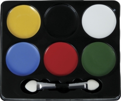 Ansigtsmaling - kit, 6 farver