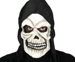 Kranie med hætte - Latex maske