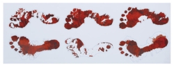 Blodige fodspor - Klistermærker