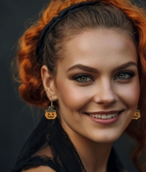 Øreringe med hængende græskar