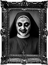 Klistermærke - Billede af besat nonne