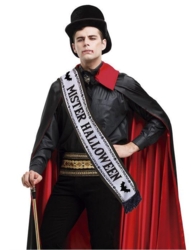 Sash sort/hvid - Mister Halloween