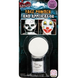 Ansigtspudder i hvid med svamp