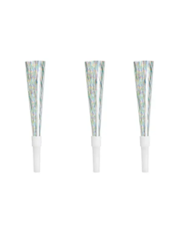 Tudehorn i pap - sølvmetallic