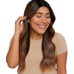 Hårextensions i glitter-multi