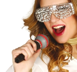 Mikrofon i sort plast