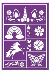 Enhjørning skabelon til ansigtsmaling