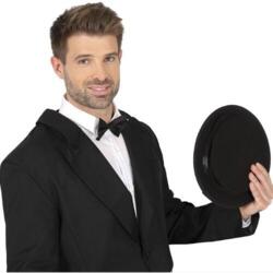 Tryllekunstnerhat i sort - foldbar LUX