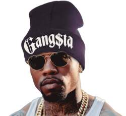 Gangsta strikhue i sort