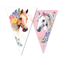 Heste Flagbanner - Flower
