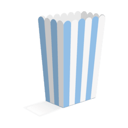 Popcorn Bæger - Lyseblå