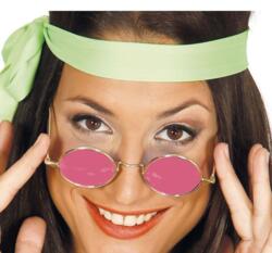 Hippie brille med lyserøde glas
