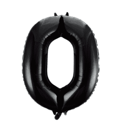 Folieballon 0 - Sort 86 cm