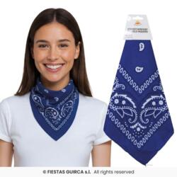 Cowboy bandana i blå