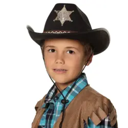 Cowboyhat Sherif sort - barn