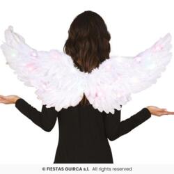 Hvide Fjer Vinger med Lys