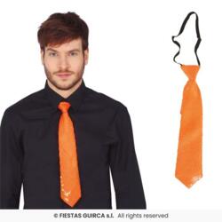 Slips med pailletter i neon orange