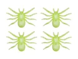 Glow In The Dark Edderkop 4stk.