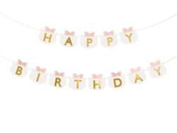 Happy birthday guirlande med kattemotiv