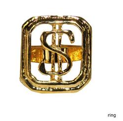Ring, single dollar Guld