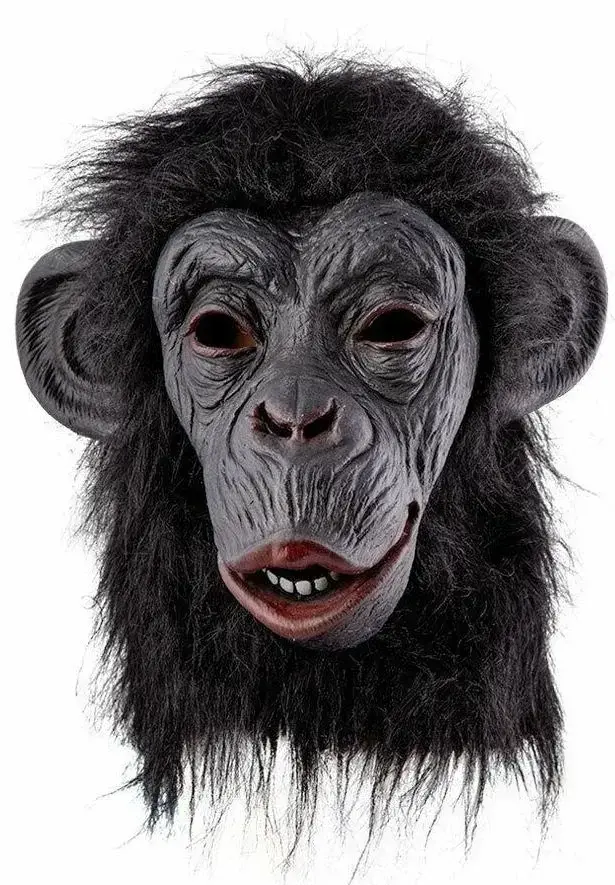 My Other Me Gorilla-Maske Mit Beweglichem Kiefer – One Size, Für Karneval & Kostümpartys