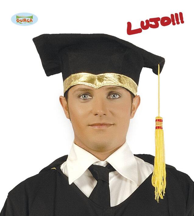 Diplom hat med guldkant