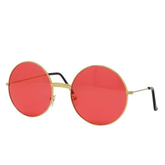 Hippie Briller med guldfarvet metalstel og store glas