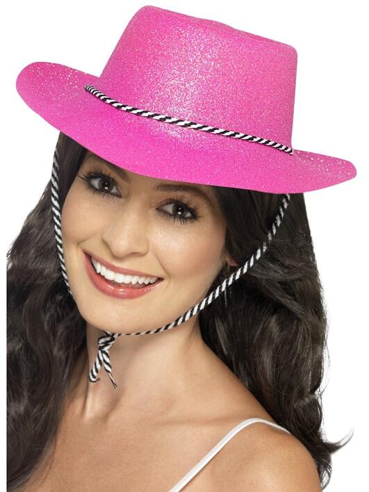 Pink glitter hat