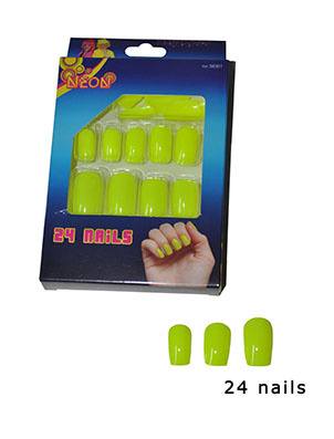 Kunstige negle Neon Gul