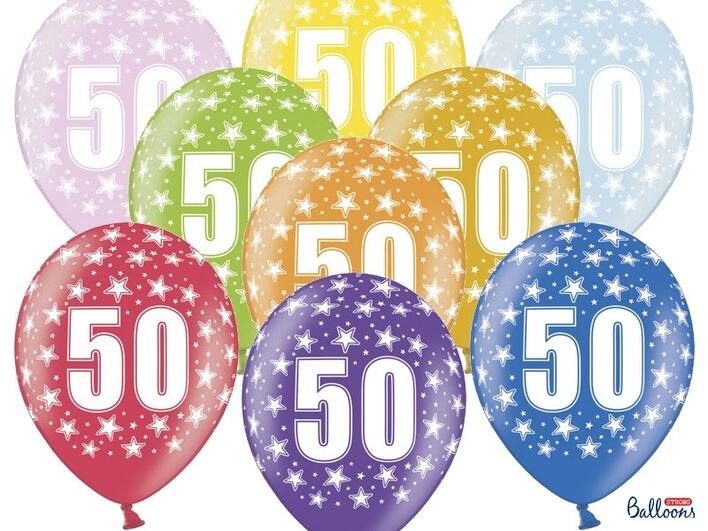 Ballon 50 års fødselsdag farvemix
