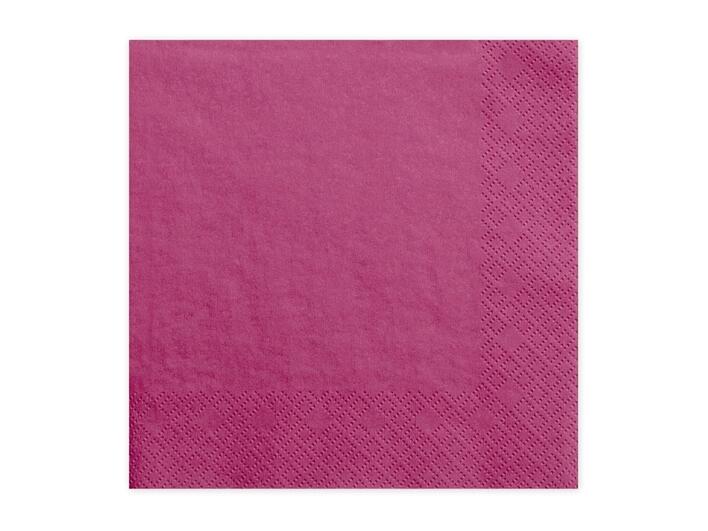 Servietter 33 x 33 cm mørk pink
