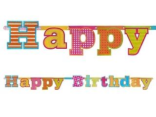 Fødselsdags guirlande "Happy Birthday"