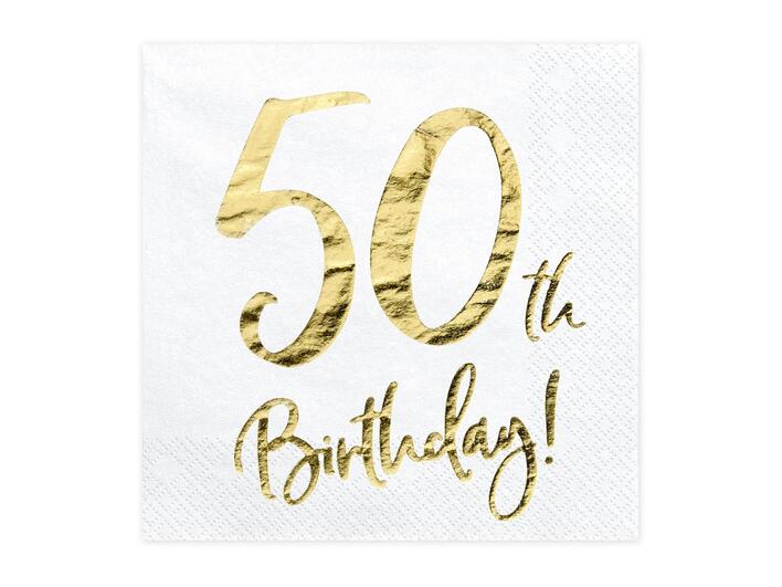 50 års fødselsdags servietter
