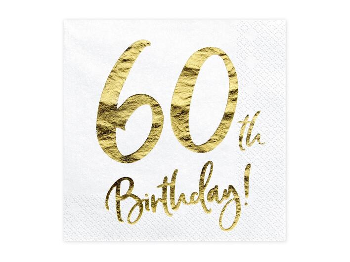 Servietter 60 års fødselsdag