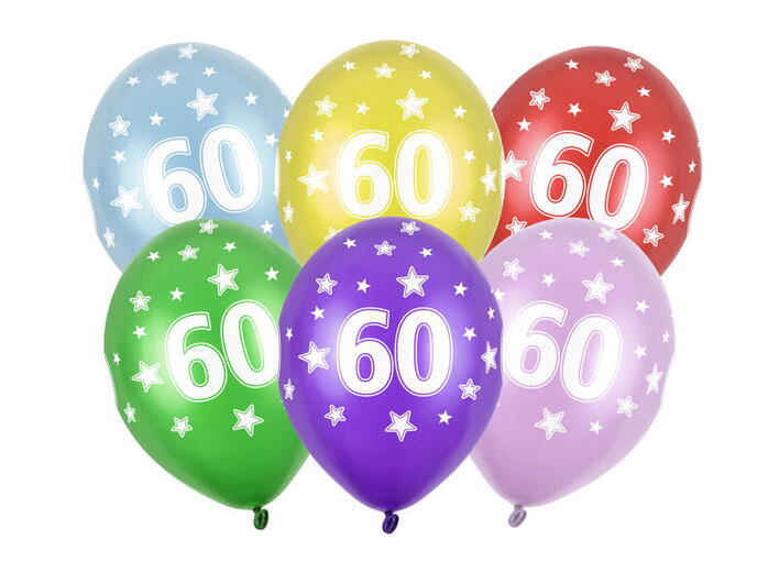 60 Års fødselsdagsballoner