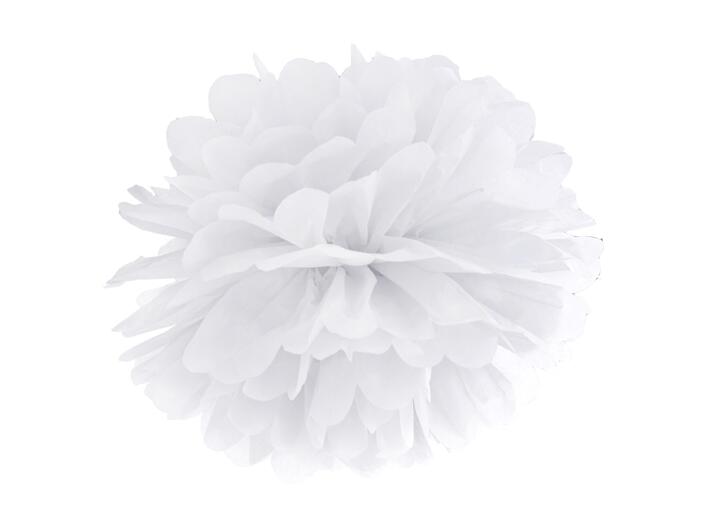 Papirs blomst hvid Ø25 cm