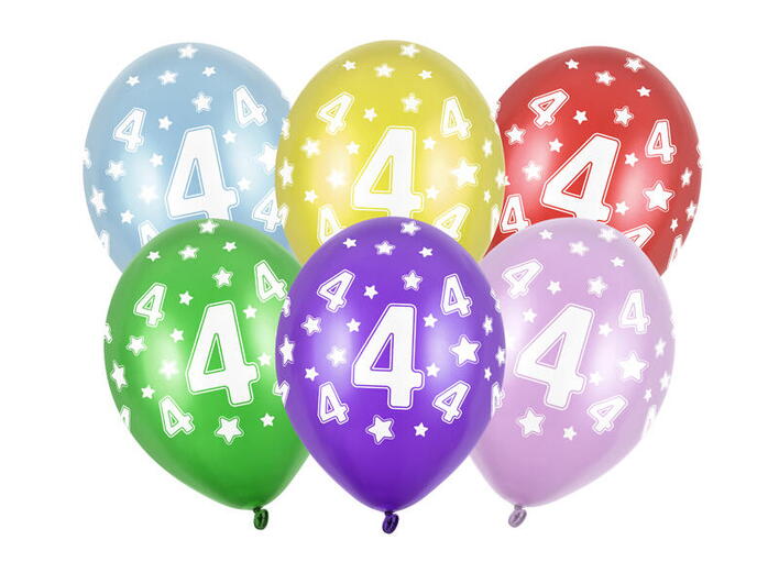 4 Års fødselsdags Balloner