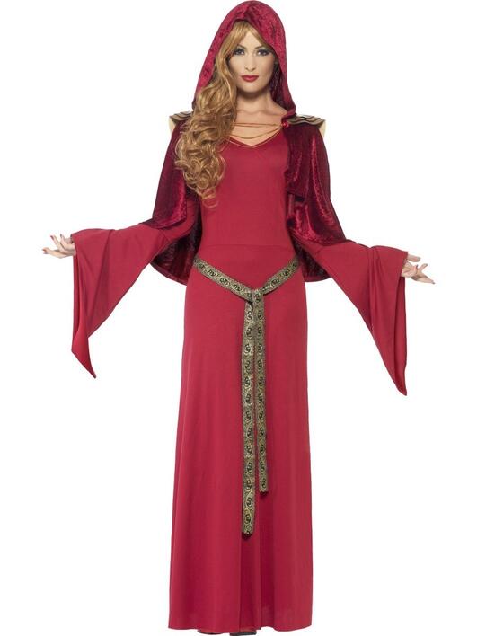 Rød middelalder kostume