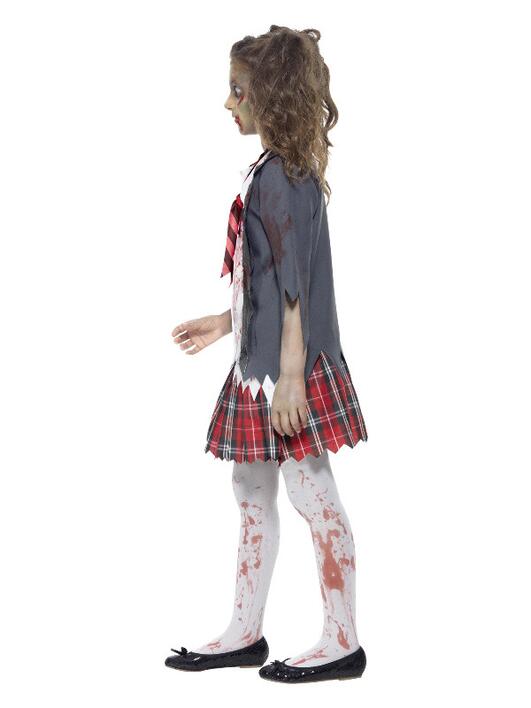 Zombie skolepige kostume