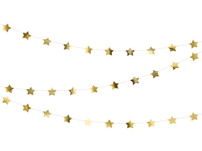 Guirlande Guld stjerner
