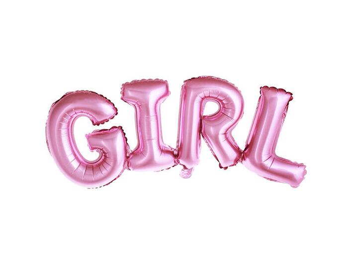 Girl Folieballon i lyserød