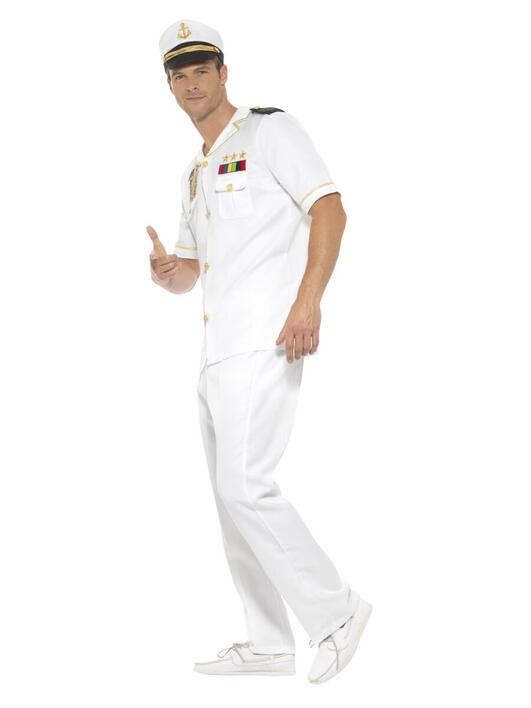 Kaptajn Kostume Hvid
