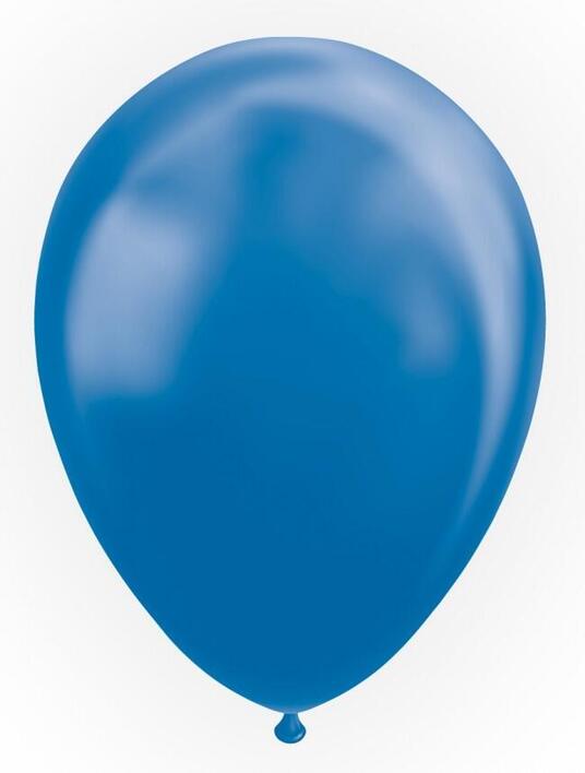 Ballon metallic blå 10 stk