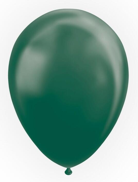 Ballon i mørk metallic grøn 10 stk